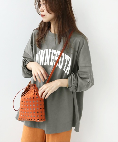 Champion(チャンピオン)の「【CHAMPION/チャンピオン】 *RELUME LONG SLEEVE T-SH 16s/OE:別注TEE◆(Tシャツ/カットソー・レディース・グレー系その他/ホワイト/ブラック/グレー・LARGE)」の3枚目の写真