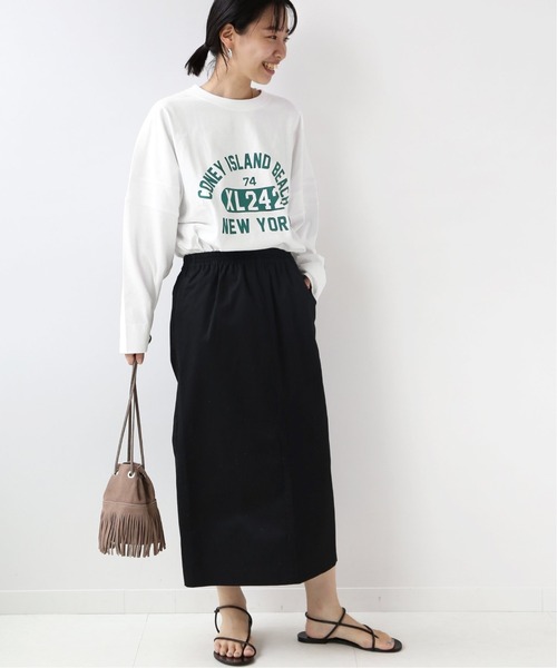 Champion(チャンピオン)の「【CHAMPION/チャンピオン】 *RELUME LONG SLEEVE T-SH 16s/OE:別注TEE◆(Tシャツ/カットソー・レディース・グレー系その他/ホワイト/ブラック/グレー・LARGE)」の14枚目の写真