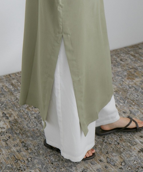 Fashion Letter(ファッションレター)の「ピンタックシャツワンピース(シャツワンピース・レディース・ホワイト/グレイッシュベージュ/ライトグリーン/ラベンダー・M)」の15枚目の写真