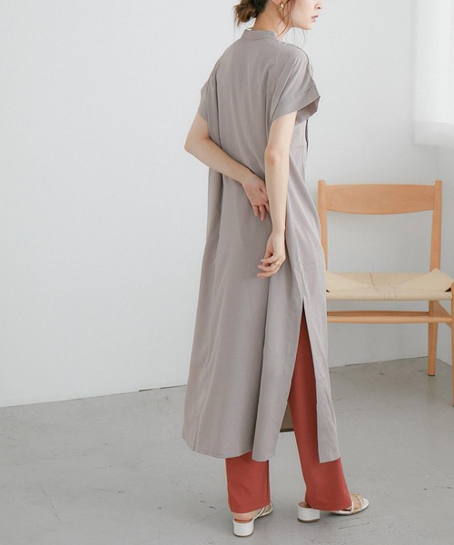 Fashion Letter(ファッションレター)の「ピンタックシャツワンピース(シャツワンピース・レディース・ホワイト/グレイッシュベージュ/ライトグリーン/ラベンダー・M)」の22枚目の写真