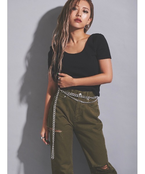 EGOIST（エゴイスト）の「２連チェーンベルト（ベルト・レディース・シルバー・FREE）」の5枚目の写真