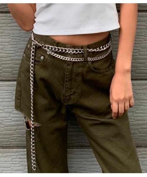 EGO チェーン付き クロコダイル風 ベルト 藤豊クロコダイル – Maker's