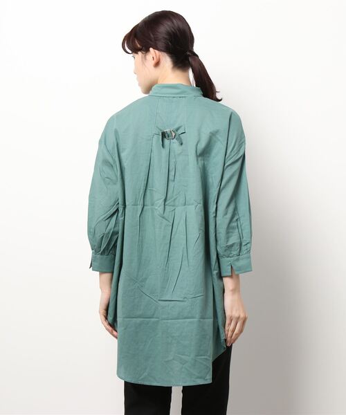 shop DADA(ショップダダ)の「バックベルトブラウス(1S13-7185)(シャツ/ブラウス・レディース・ホワイト/ダークブラウン/グリーン・FREE)」の7枚目の写真
