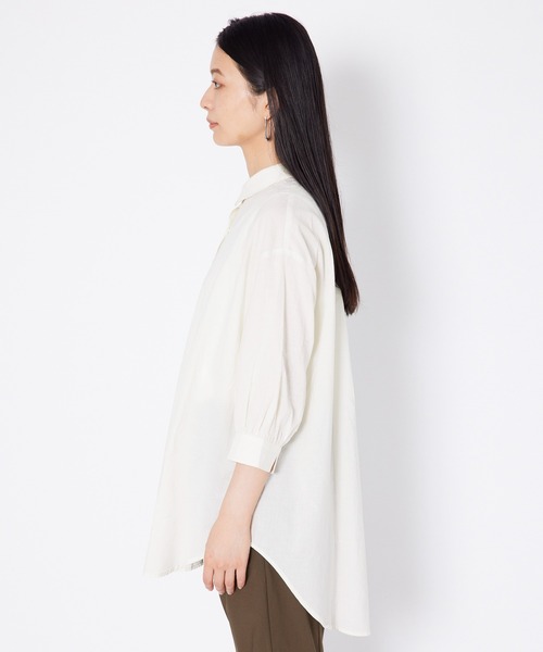 shop DADA(ショップダダ)の「バックベルトブラウス(1S13-7185)(シャツ/ブラウス・レディース・ホワイト/ダークブラウン/グリーン・FREE)」の16枚目の写真