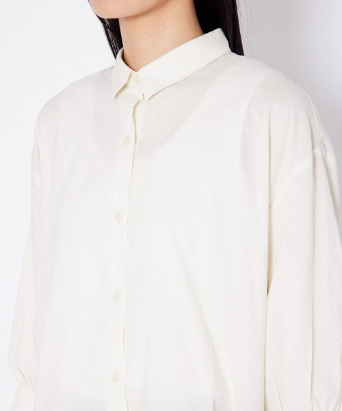shop DADA(ショップダダ)の「バックベルトブラウス(1S13-7185)(シャツ/ブラウス・レディース・ホワイト/ダークブラウン/グリーン・FREE)」の18枚目の写真