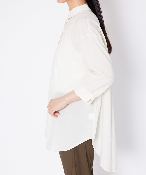 shop DADA(ショップダダ)の「バックベルトブラウス(1S13-7185)(シャツ/ブラウス・レディース・ホワイト/ダークブラウン/グリーン・FREE)」の19枚目の写真