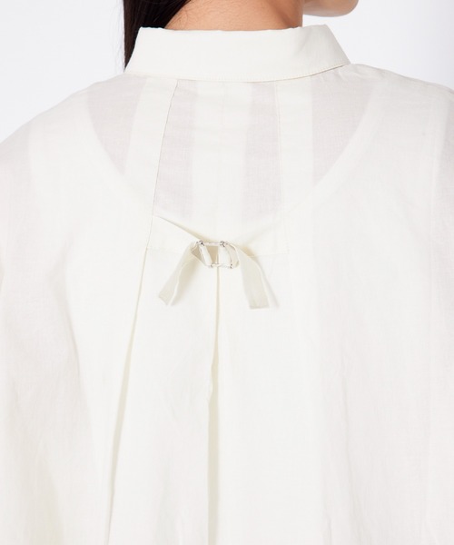 shop DADA(ショップダダ)の「バックベルトブラウス(1S13-7185)(シャツ/ブラウス・レディース・ホワイト/ダークブラウン/グリーン・FREE)」の20枚目の写真