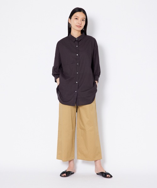 shop DADA(ショップダダ)の「バックベルトブラウス(1S13-7185)(シャツ/ブラウス・レディース・ホワイト/ダークブラウン/グリーン・FREE)」の22枚目の写真