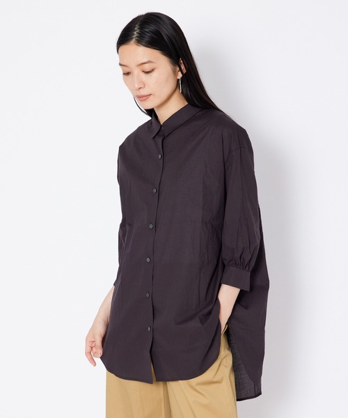 shop DADA(ショップダダ)の「バックベルトブラウス(1S13-7185)(シャツ/ブラウス・レディース・ホワイト/ダークブラウン/グリーン・FREE)」の11枚目の写真