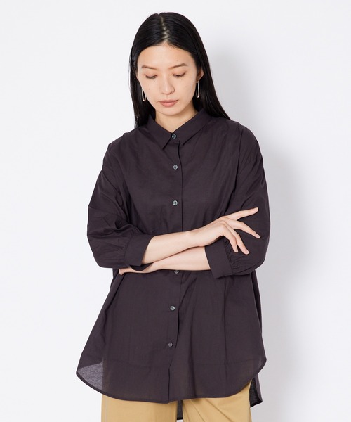 shop DADA(ショップダダ)の「バックベルトブラウス(1S13-7185)(シャツ/ブラウス・レディース・ホワイト/ダークブラウン/グリーン・FREE)」の12枚目の写真