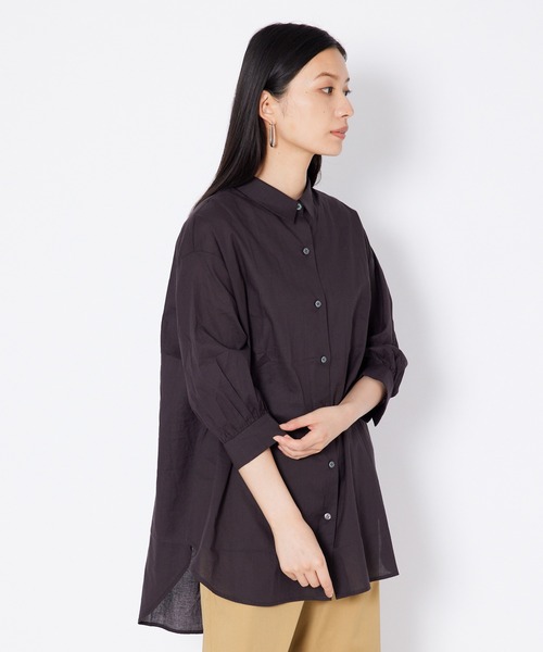 shop DADA(ショップダダ)の「バックベルトブラウス(1S13-7185)(シャツ/ブラウス・レディース・ホワイト/ダークブラウン/グリーン・FREE)」の13枚目の写真