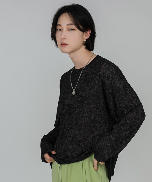 FOLLOWIN（フォロウィン）の「【UNISEX】アイスダメージウォッシング長袖Tシャツ（Tシャツ/カットソー・レディース・ホワイト/ブラック・FREE）」の22枚目の写真