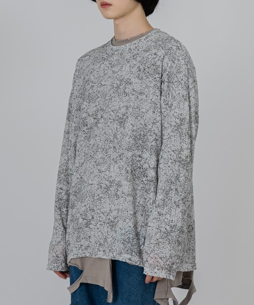 FOLLOWIN（フォロウィン）の「【UNISEX】アイスダメージウォッシング長袖Tシャツ（Tシャツ/カットソー・レディース・ホワイト/ブラック・FREE）」の13枚目の写真