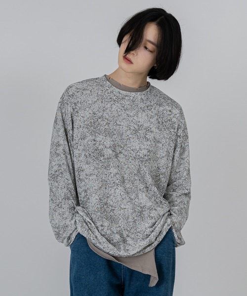 FOLLOWIN（フォロウィン）の「【UNISEX】アイスダメージウォッシング長袖Tシャツ（Tシャツ/カットソー・レディース・ホワイト/ブラック・FREE）」の10枚目の写真