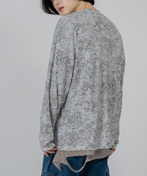 FOLLOWIN（フォロウィン）の「【UNISEX】アイスダメージウォッシング長袖Tシャツ（Tシャツ/カットソー・レディース・ホワイト/ブラック・FREE）」の18枚目の写真