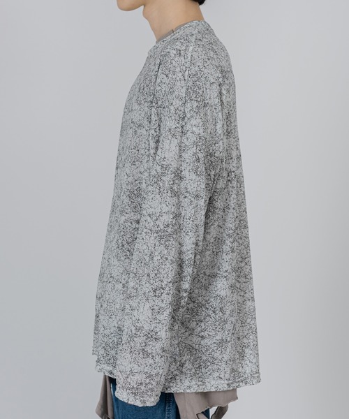 FOLLOWIN（フォロウィン）の「【UNISEX】アイスダメージウォッシング長袖Tシャツ（Tシャツ/カットソー・レディース・ホワイト/ブラック・FREE）」の5枚目の写真