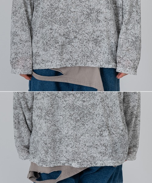 FOLLOWIN（フォロウィン）の「【UNISEX】アイスダメージウォッシング長袖Tシャツ（Tシャツ/カットソー・レディース・ホワイト/ブラック・FREE）」の11枚目の写真