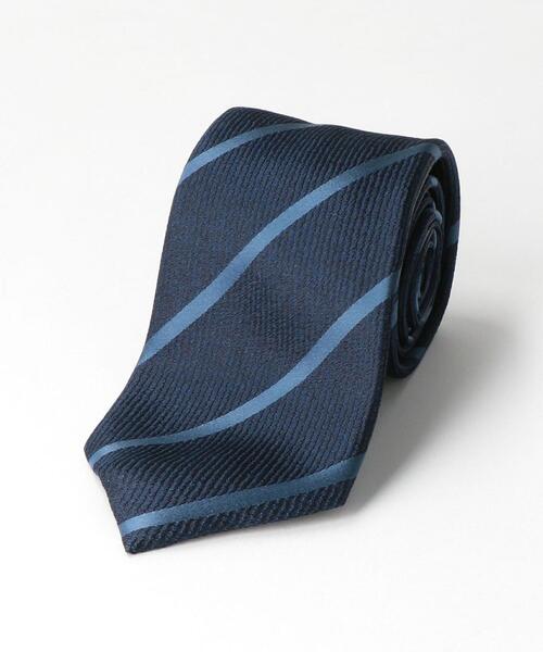 green label relaxing(グリーンレーベルリラクシング)の「<green label relaxing>VIN/TWL 8.0cm ストライプ ネクタイ(ネクタイ・メンズ・ワインレッド/ネイビー/ダークグリーン/ロイヤルブルー・FREE)」の3枚目の写真