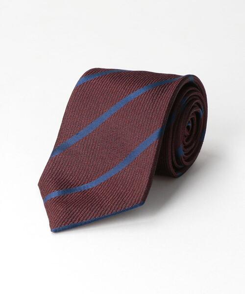 green label relaxing(グリーンレーベルリラクシング)の「<green label relaxing>VIN/TWL 8.0cm ストライプ ネクタイ(ネクタイ・メンズ・ワインレッド/ネイビー/ダークグリーン/ロイヤルブルー・FREE)」の1枚目の写真
