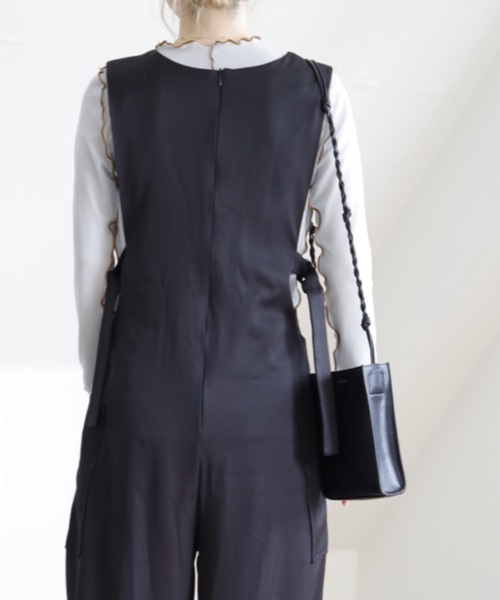 UNFIELD（アンフィールド）の「【UNFIELD　配色メローメッシュトップス】（Tシャツ/カットソー・レディース・ホワイト/ブラック/ブルーグレー・FREE）」の10枚目の写真