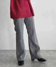 PAGEBOY | ピンタックチェックフレアパンツ(その他パンツ)