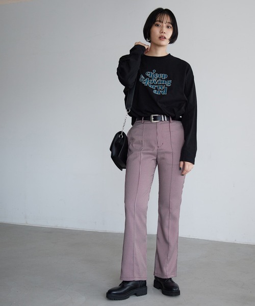 PAGEBOY（ページボーイ）の「ピンタックチェックフレアパンツ（その他パンツ・レディース・ブラック/レッド・FREE）」の21枚目の写真