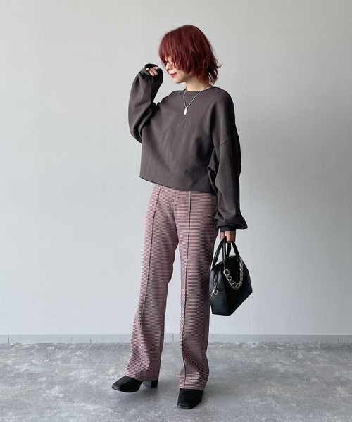 PAGEBOY（ページボーイ）の「ピンタックチェックフレアパンツ（その他パンツ・レディース・ブラック/レッド・FREE）」の17枚目の写真