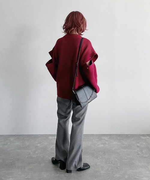 PAGEBOY（ページボーイ）の「ピンタックチェックフレアパンツ（その他パンツ・レディース・ブラック/レッド・FREE）」の16枚目の写真