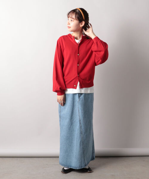 ORCIVAL（オーシバル）の「【WEB限定】【ORCIVAL/オーシバル】メタルボタンカーディガン #RC-4333（カーディガン/ボレロ・レディース・ベージュ/ボルドー/ダークネイビー・1）」の10枚目の写真