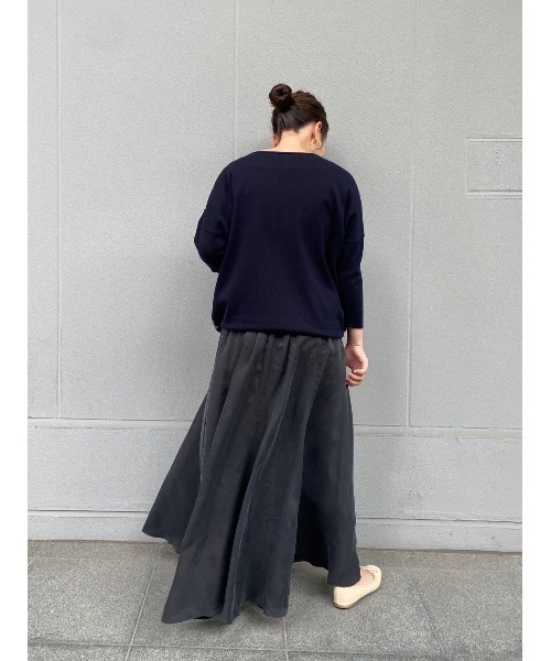 BEARDSLEY（ビアズリー）の「バードリーフプリントニット（ニット/セーター・レディース・ネイビー/ベージュ・FREE）」の15枚目の写真