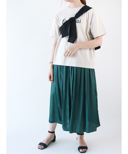 Te chichi（テチチ）の「クルーネックカーディガン（カーディガン/ボレロ・レディース・ブラック/ブラウン/グリーン/キャメル・ﾌﾘ-）」の7枚目の写真