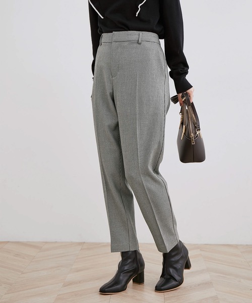 ROPE' PICNIC(ロペピクニック)の「【新色追加】【らくぽか】中空糸テーパードパンツ(その他パンツ・レディース・ブラック/ブラック系その他/ライトグレー/ブラウン/ブラック系その他3/ホワイト系その他・36/38/40)」の2枚目の写真