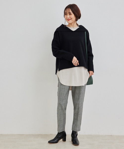 ROPE' PICNIC(ロペピクニック)の「【新色追加】【らくぽか】中空糸テーパードパンツ(その他パンツ・レディース・ブラック/ブラック系その他/ライトグレー/ブラウン/ブラック系その他3/ホワイト系その他・36/38/40)」の19枚目の写真