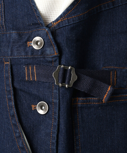 Purple&Yellow(パープルアンドイエロー)の「デニムオーバーオール(サロペット/オーバーオール・メンズ・ワンウォッシュ/ライトインディゴブルー・SMALL/MEDIUM/LARGE)」の4枚目の写真