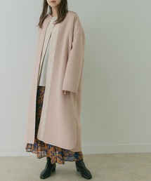 KBF+ | KBF+ サイドスリットレイヤードコート∴∴(ノーカラージャケット)