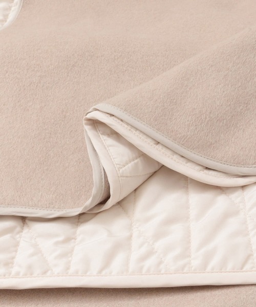 KBF+（ケービーエフプラス）の「KBF+　サイドスリットレイヤードコート∴∴（ノーカラージャケット・レディース・ベージュ/グレー・ONE）」の11枚目の写真