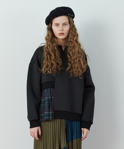 FRAPBOIS（フラボア）の「T/Rプリーツ カットソー（Tシャツ/カットソー・レディース・カーキ/ブラック・1）」の2枚目の写真