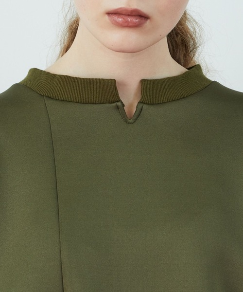 FRAPBOIS（フラボア）の「T/Rプリーツ カットソー（Tシャツ/カットソー・レディース・カーキ/ブラック・1）」の3枚目の写真