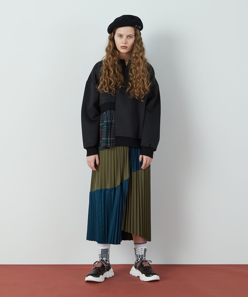 FRAPBOIS（フラボア）の「T/Rプリーツ カットソー（Tシャツ/カットソー・レディース・カーキ/ブラック・1）」の8枚目の写真