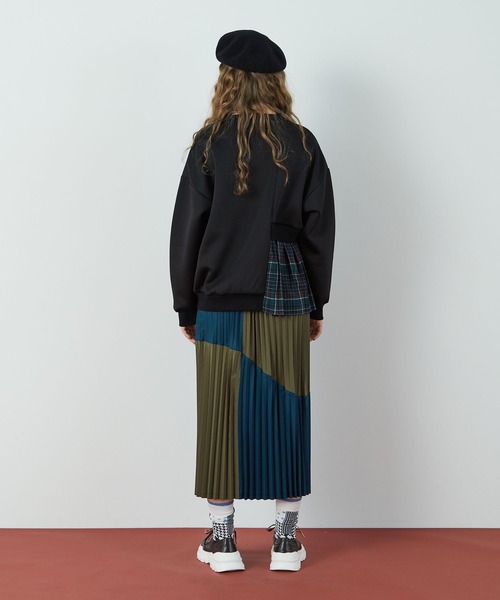 FRAPBOIS（フラボア）の「T/Rプリーツ カットソー（Tシャツ/カットソー・レディース・カーキ/ブラック・1）」の5枚目の写真