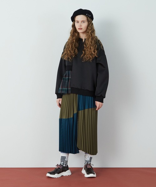 FRAPBOIS（フラボア）の「T/Rプリーツ カットソー（Tシャツ/カットソー・レディース・カーキ/ブラック・1）」の11枚目の写真