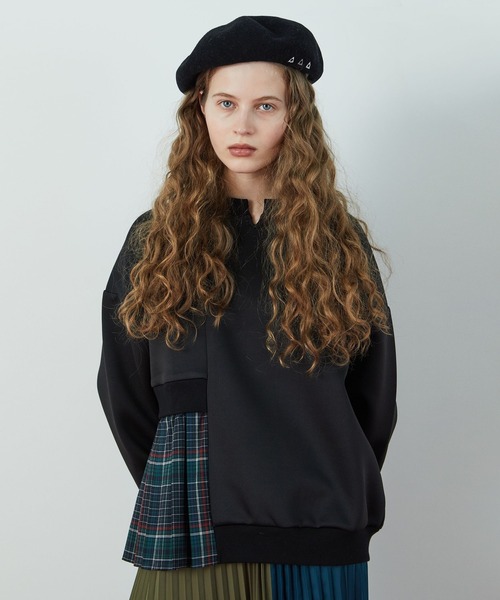 FRAPBOIS（フラボア）の「T/Rプリーツ カットソー（Tシャツ/カットソー・レディース・カーキ/ブラック・1）」の19枚目の写真