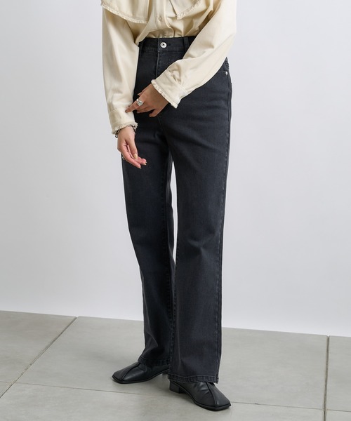 CIAOPANIC TYPY（チャオパニックティピー）の「【TYPYDENIM】あったかフレアパンツ（デニムパンツ・レディース・ブルー/ブラック・SMALL/MEDIUM/LARGE）」の20枚目の写真