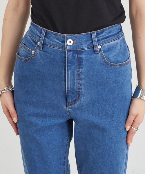 CIAOPANIC TYPY（チャオパニックティピー）の「【TYPYDENIM】あったかフレアパンツ（デニムパンツ・レディース・ブルー/ブラック・SMALL/MEDIUM/LARGE）」の15枚目の写真