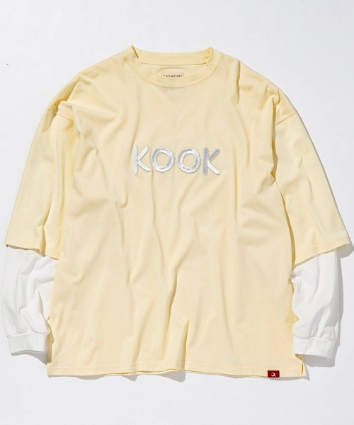 KAGAFURI KAMAKURA(カガフリカマクラ)の「KAGAFURI KAMAKURA(カガフリ カマクラ)KOOK立体刺繍レイヤードTシャツ(Tシャツ/カットソー・メンズ・オフホワイト/ブルー/ダークグレー・M/L)」の9枚目の写真