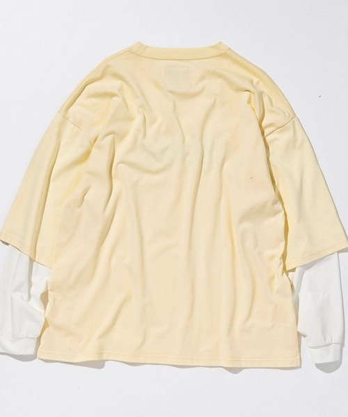KAGAFURI KAMAKURA(カガフリカマクラ)の「KAGAFURI KAMAKURA(カガフリ カマクラ)KOOK立体刺繍レイヤードTシャツ(Tシャツ/カットソー・メンズ・オフホワイト/ブルー/ダークグレー・M/L)」の10枚目の写真