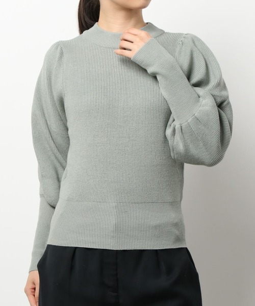 KOBE LETTUCE(コウベレタス)の「ボリュームスリーブニットトップス(ニット/セーター・レディース・ブルー/グレイッシュベージュ/イエロー/ピンク/ブラック/ブラウン/アイボリー/ベージュ系その他/グリーン系その他/ラベンダー/グレー・FREE)」の8枚目の写真