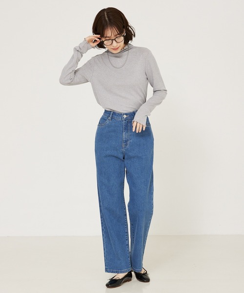 abahouse mavie(アバハウスマヴィ)の「メロウハイネックプルオーバー/レイヤードインナー(Tシャツ/カットソー・レディース・ブラウン/ブラック/パープル系その他/ホワイト/スモークピンク/ダークオレンジ/ライム/ライトグレー・フリー)」の16枚目の写真