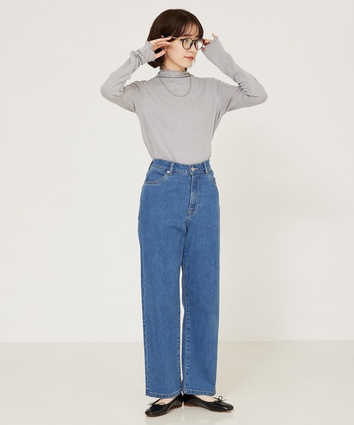 abahouse mavie(アバハウスマヴィ)の「メロウハイネックプルオーバー/レイヤードインナー(Tシャツ/カットソー・レディース・ブラウン/ブラック/パープル系その他/ホワイト/スモークピンク/ダークオレンジ/ライム/ライトグレー・フリー)」の17枚目の写真