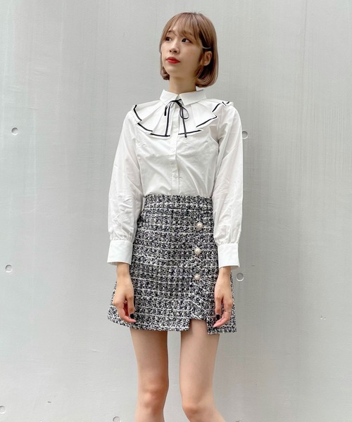 titty＆Co. PETIT（ティティアンドコープティ）の「【titty&Co.PETIT】ラメチェックパールスカパン（スカート・レディース・ブラック/ベージュ/グレー/ピンク・SMALL/LARGE/MEDIUM）」の11枚目の写真